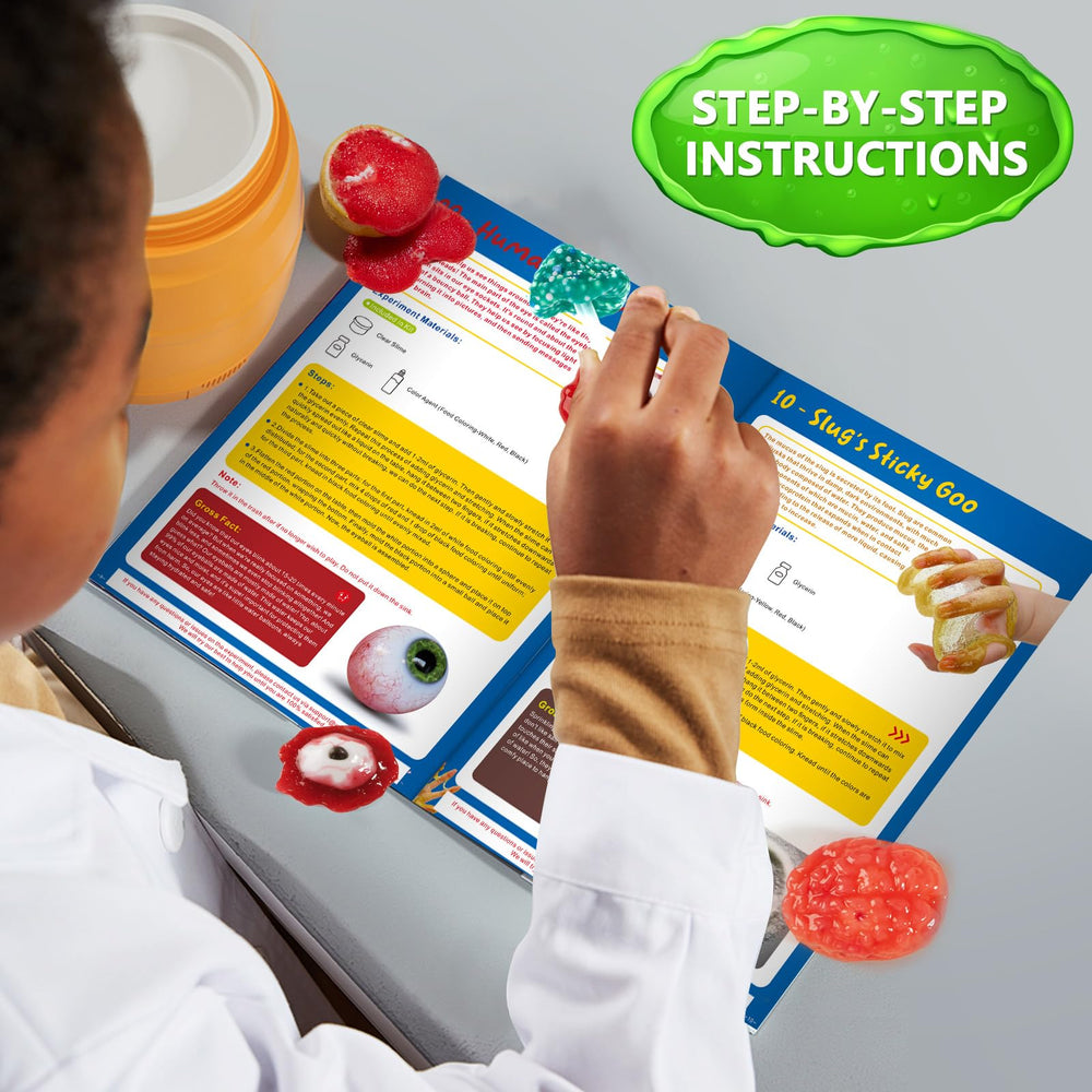 Greek Science 75+ Gross Science Kit poop experiment encourages curious exploration and playful inquiry.