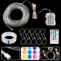 Green Bean flexible light strip attaches securely along the hoop