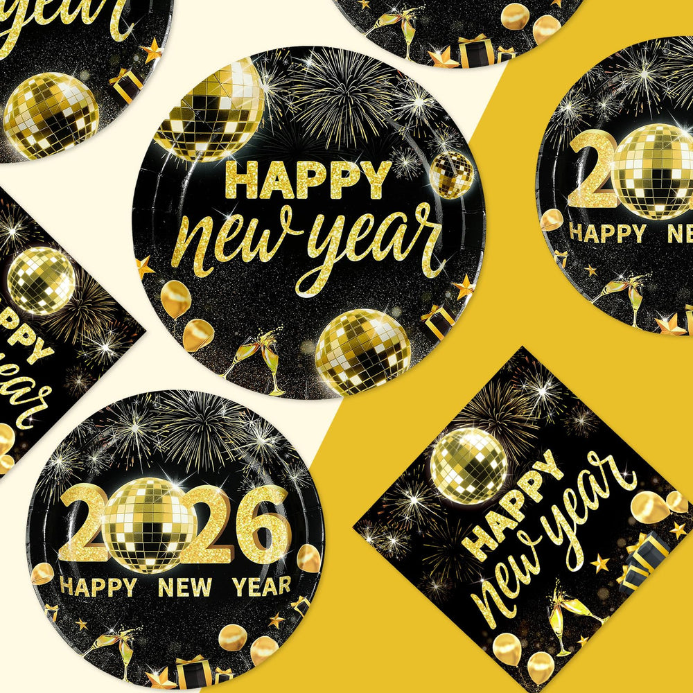 Greencian 2026 New Year dessert plates showcased for elegant celebrations.