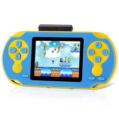 GREENCREEK 16 Bit handheld console blue front view, child-friendly grip