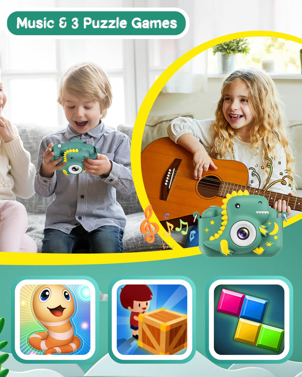 GREENKINDER 32GB memory card included for ample photo storage.