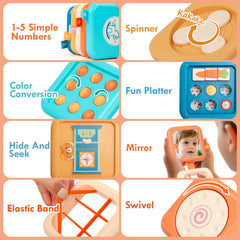 GRESEESM Busy Board elastic rope task provides textured grip and motor practice