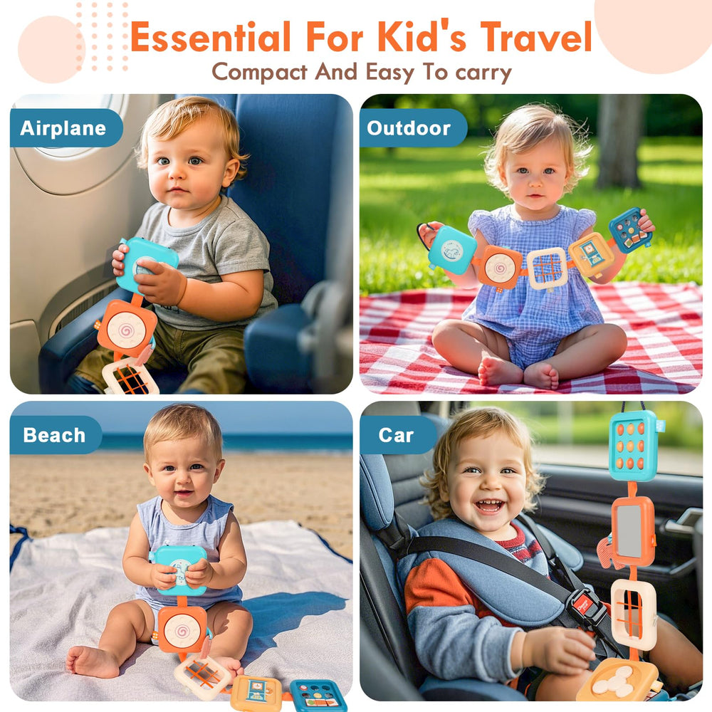 GRESEESM Busy Board elephant teether doubles as sensory toy on the go