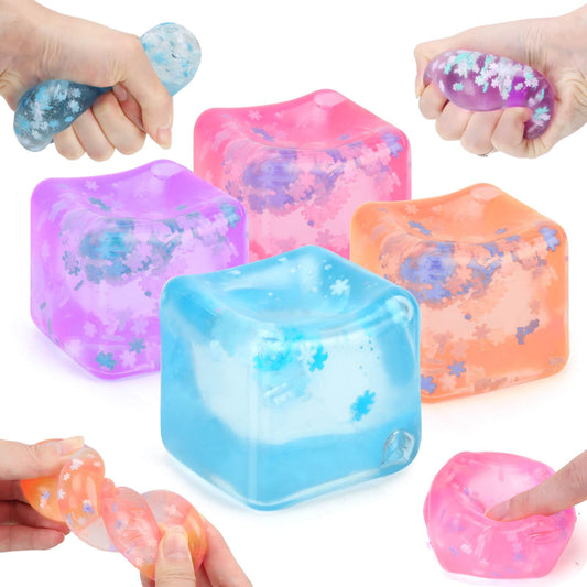 Gretex ice cube fidget toy blue cubes for soothing sensory play.