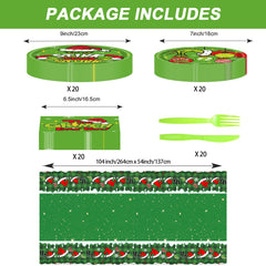Grinchmas forks for simple meal setup