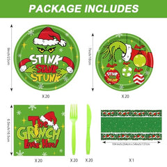 Grinchmas 7-inch plates for desserts and snacks