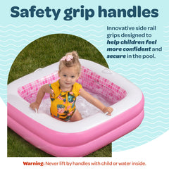 GRIP A POOL square design creates more room for play and easy fit.