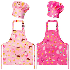 GROBRO7 candy prints kids apron set for imaginative baking and playtime.