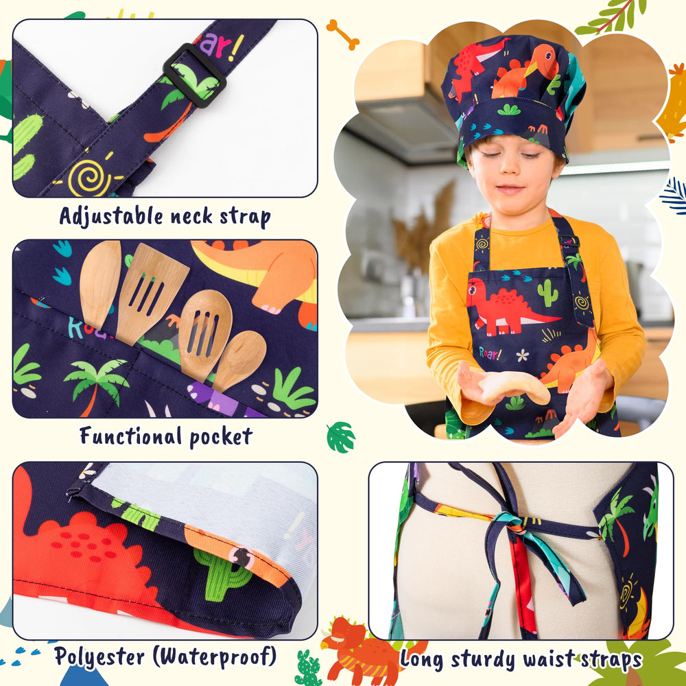GROBRO7 two-pocket apron keeps tools handy while learning.