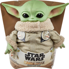 Grogu plush with vinyl head and soft body detail.