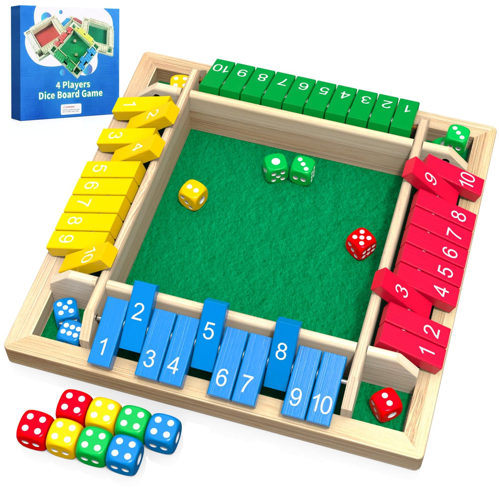 GRORDRUP Shut the Box board in wood finish, ideal for learning math through play