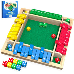 GRORDRUP Shut the Box board in wood finish, ideal for learning math through play