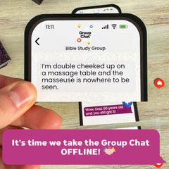 Group Chat 300-reply-cards spread on table for rapid-fire responses