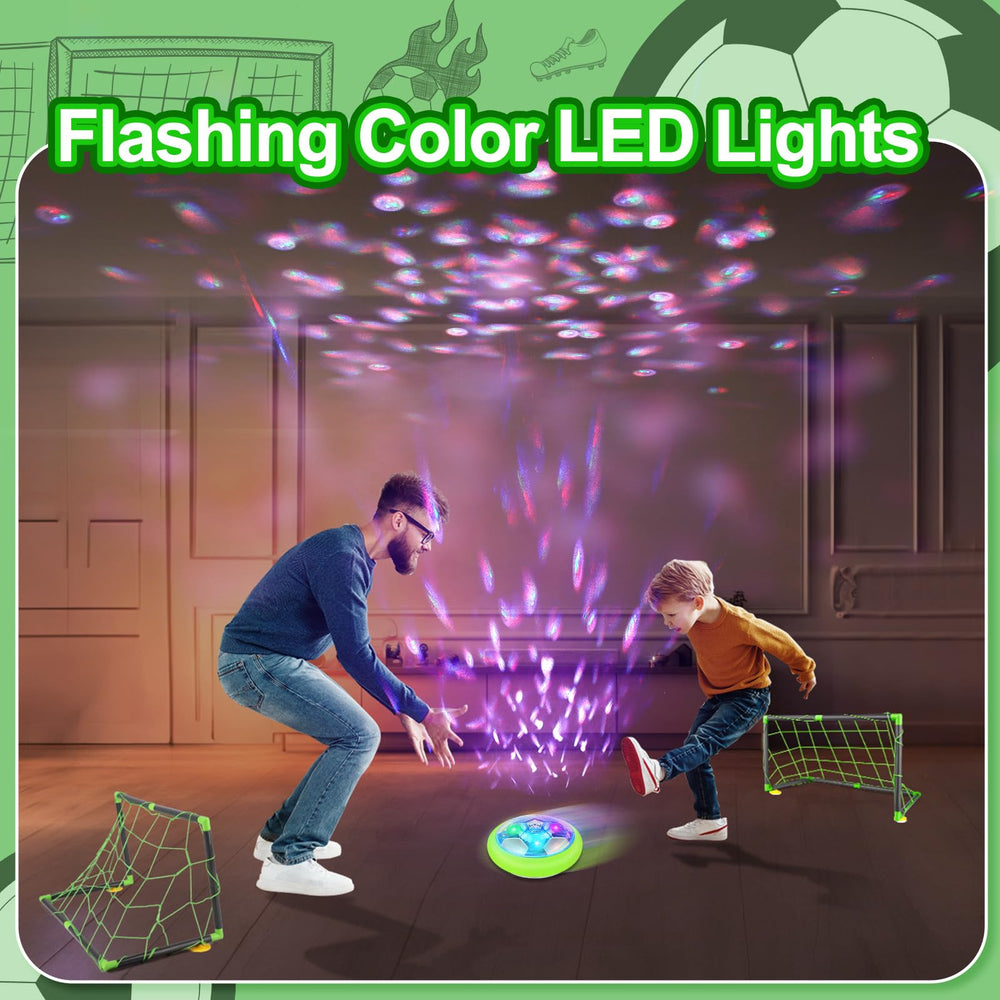Growsland hover soccer ball LED lights illuminate indoor games and parties