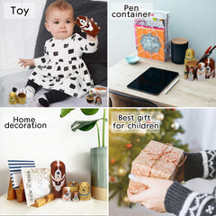GRPSKCOS colorful bear-pattern nesting dolls for play and display