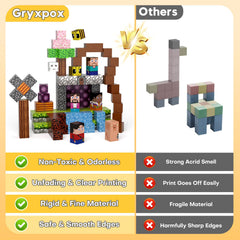 Gryxpox Safe ABS Blocks Eight Magnets—stronger, more stable builds.