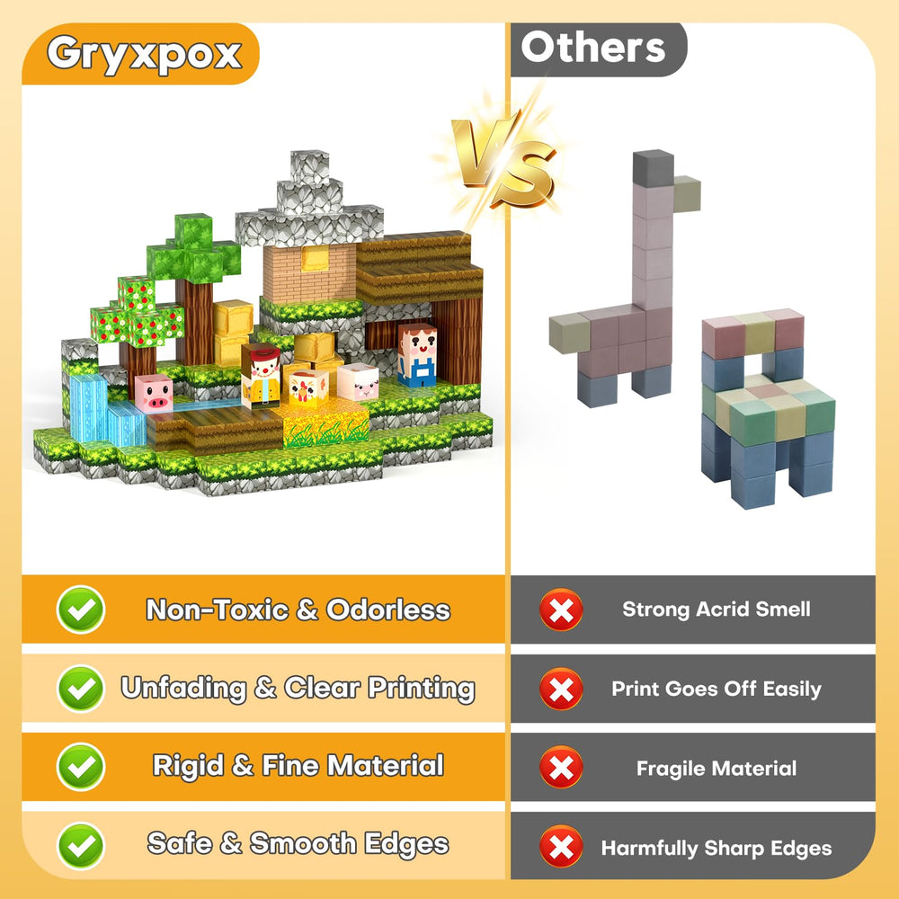 Gryxpox STEM learning blocks support early engineering concepts.