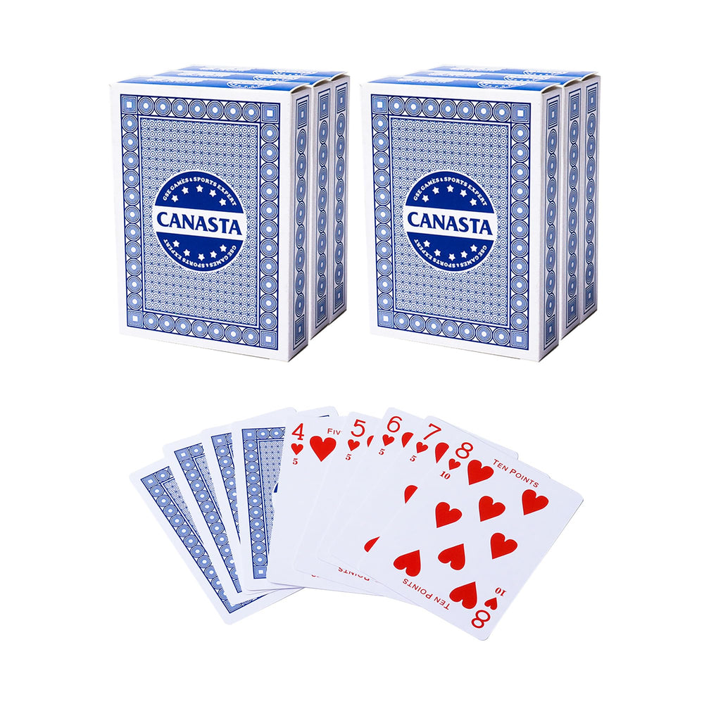 GSE Canasta 6-deck blue backs ready for durable, fast-paced tournament play.