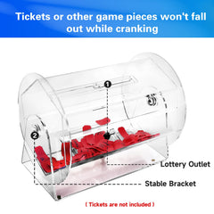 GSE raffle drum with lockable door for secure handling.