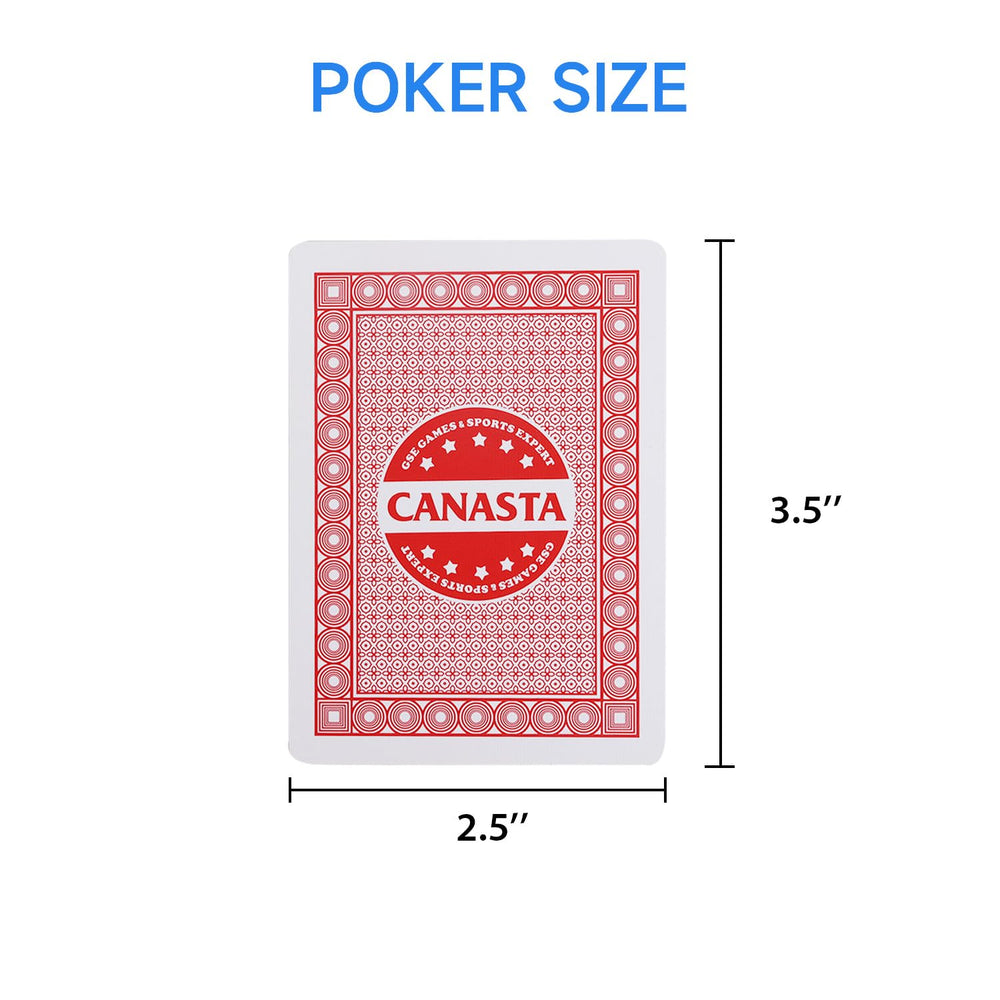 GSE six red decks included for Canasta and Hand and Foot