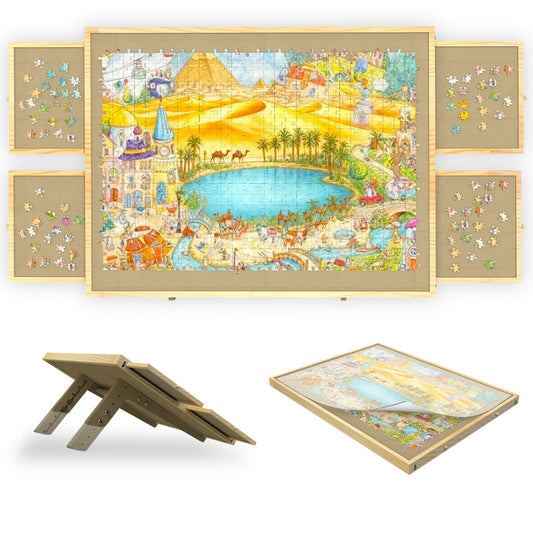 GT GETCO TECH jigsaw board with tilting angles for ergonomic puzzling sessions