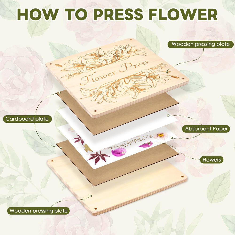 GTQYYF flower press kit included tools for complete DIY art