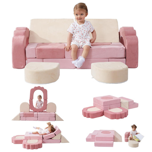 GudoInsole 13-piece foam climbing blocks ready for toddler play.