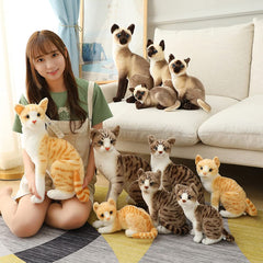 GUDVES orange tabby cat plush safe for ages 3+ and cuddly.