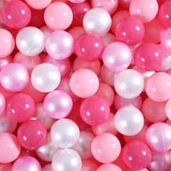 GUESVOT ball pit balls in pink, red, and white for safe toddler play.