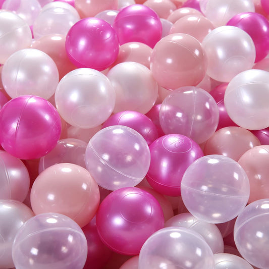GUESVOT pink mix ball pit balls for safe, tactile toddler play.