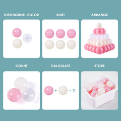 GUESVOT colorful balls brighten any play tent or bounce area.