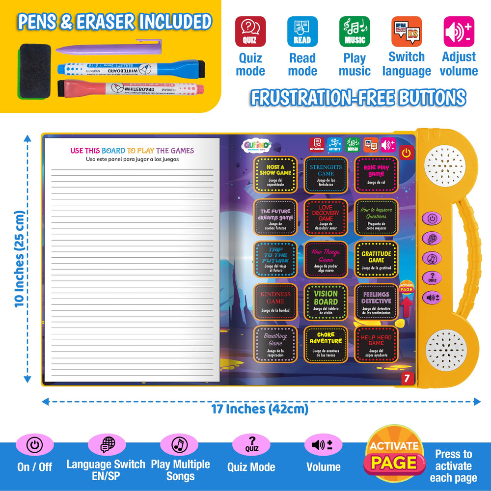 Gufino interactive learning toy encourages exploration and language use.