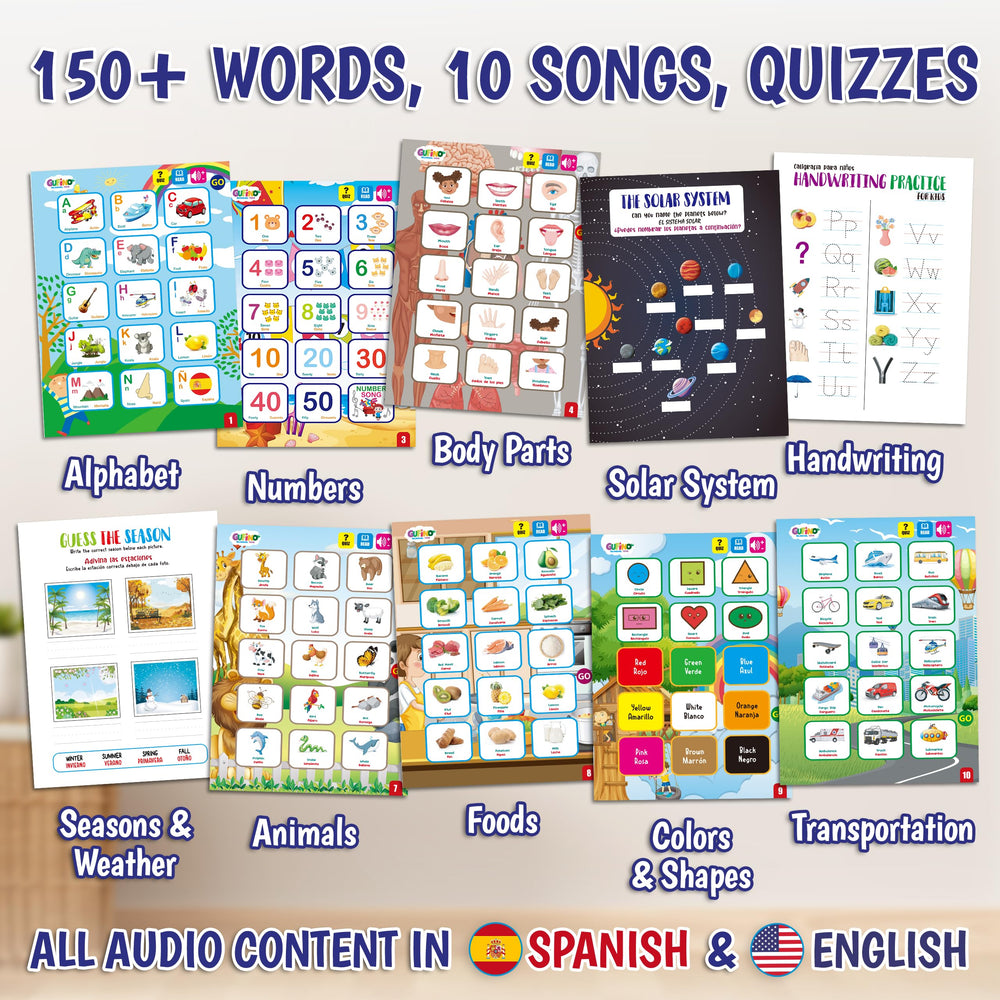 Gufino audio learning feature plays letters with clear pronunciation