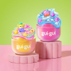 Gui Gui clear slime transparency showing color depth and sparkle