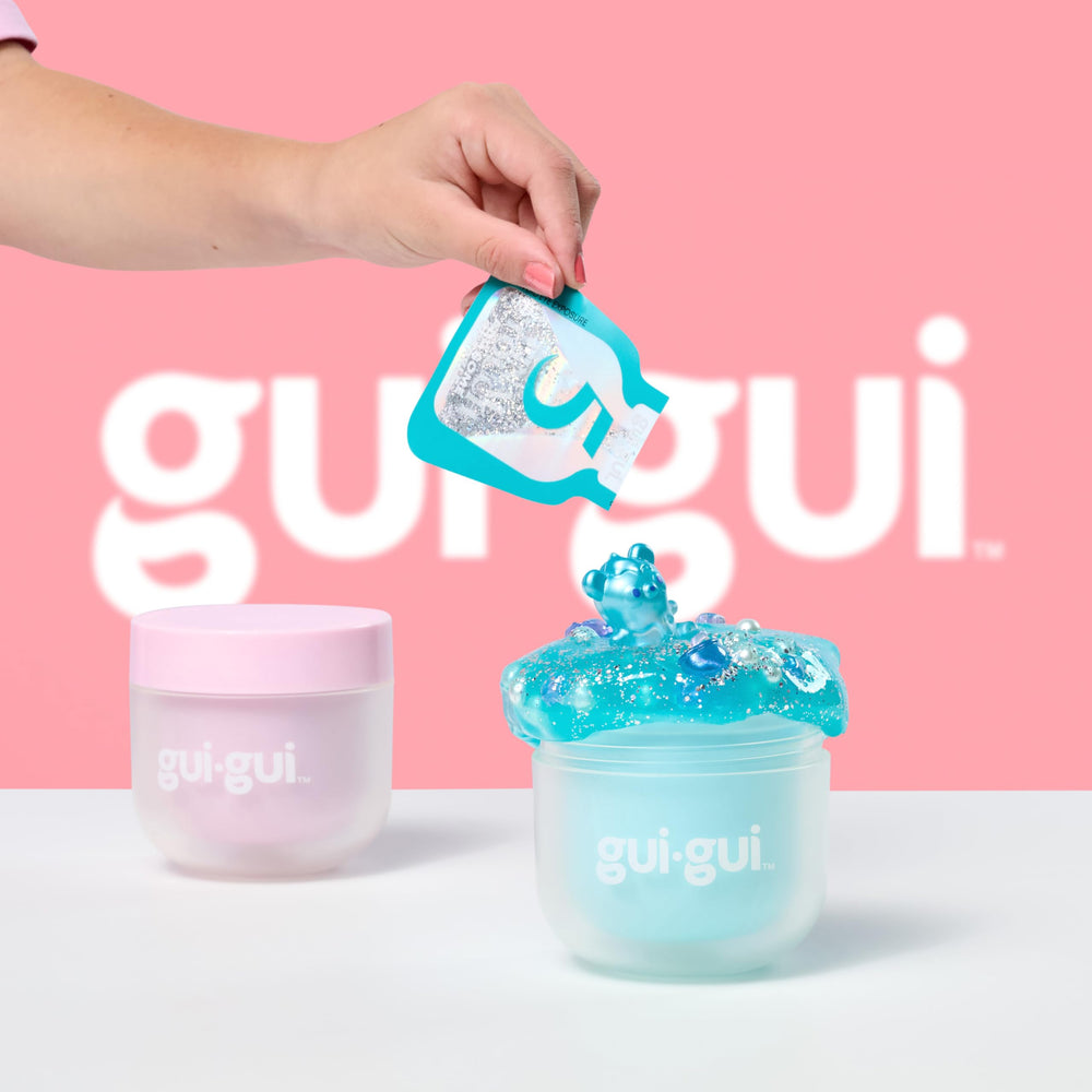 Gui Gui Glow-Up sachets offer fragrance accents to customize your slime mood.