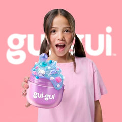 Gui Gui scented slime clear pack highlights crystal clarity and aroma.