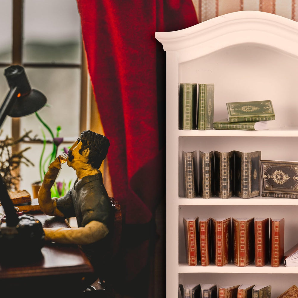 Guiqulai mini books and bookcase perfect for bedroom display