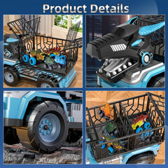 Guminnara five dinosaur cars with skin texture details for realism.