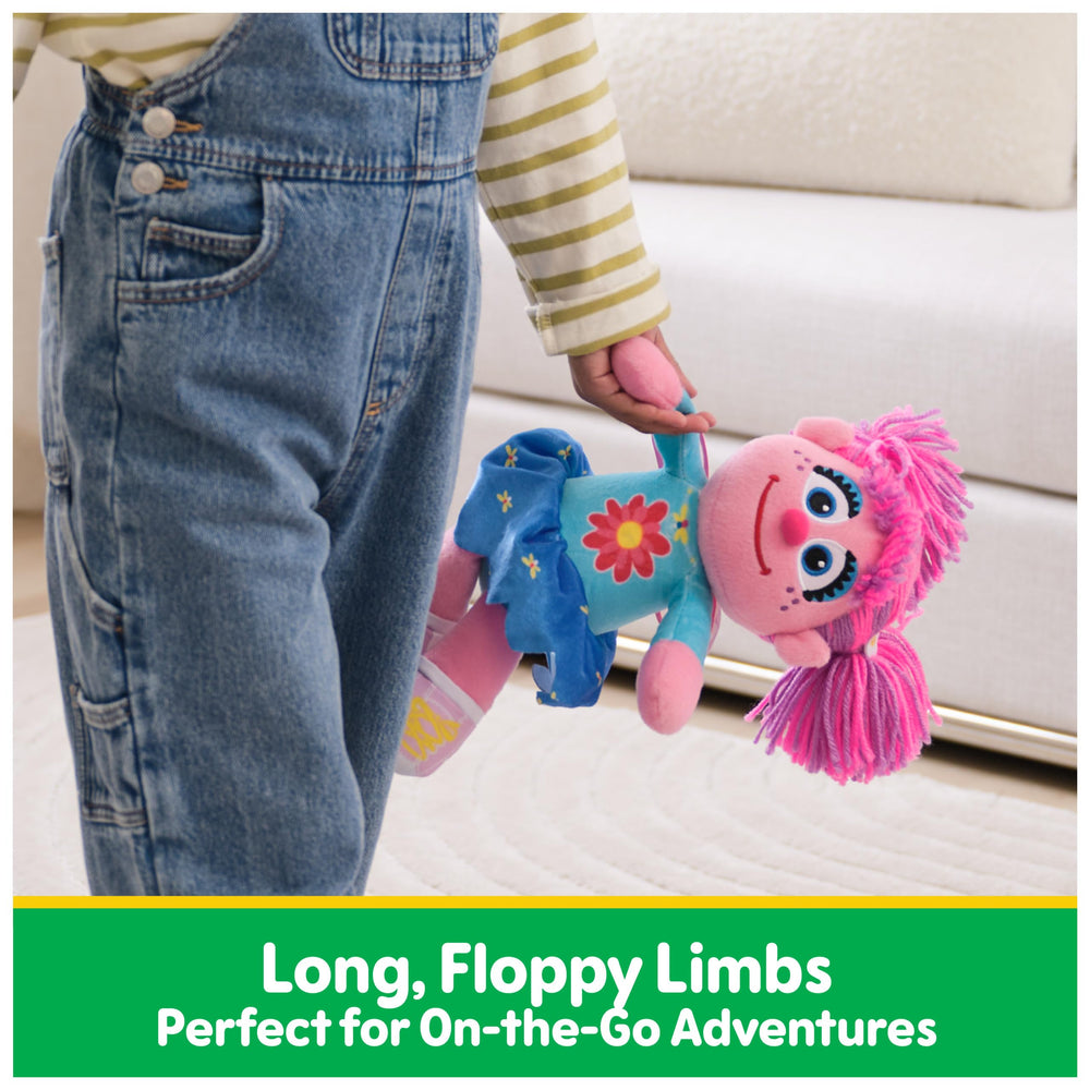 GUND Abby Cadabby Take Along Buddy plush, pink plush fabric for soft, comforting hugs.