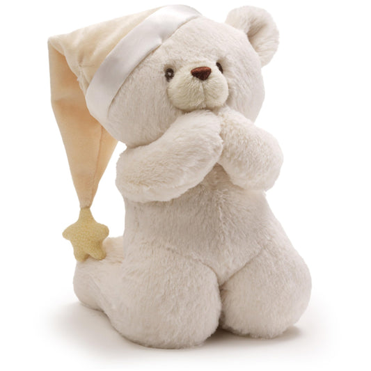 GUND Baby Prayer Teddy Bear with sleeping cap, soft bedtime companion
