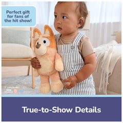 GUND Bingo floppy arms and legs for cuddly storytelling poses.