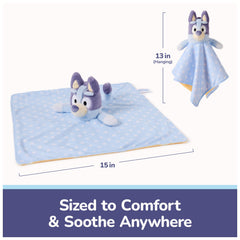 GUND Bluey double sided blanket with orange bone underside offers comforting warmth.