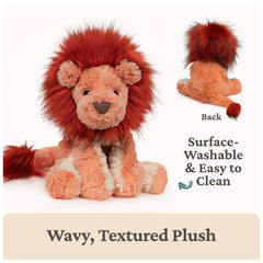 GUND Cozys Lion deep red mane adds character and charm.