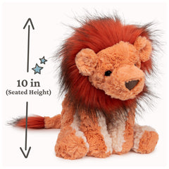 GUND Cozys Lion mane detail highlights soft, inviting playtime.