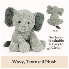 GUND Cozys Elephant Plush close-up showing ripple fur texture
