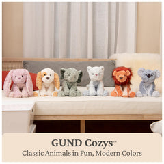 Surface-washable design makes cleaning quick for the GUND Cozys Puppy Plush.