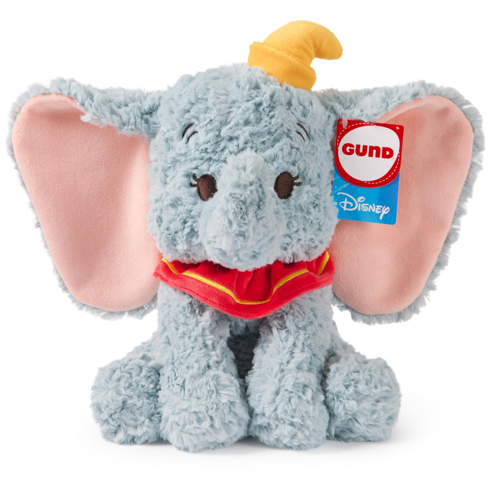 GUND Disney Dumbo plush, 10-inch size, soft and cuddly for bedtime hugs.