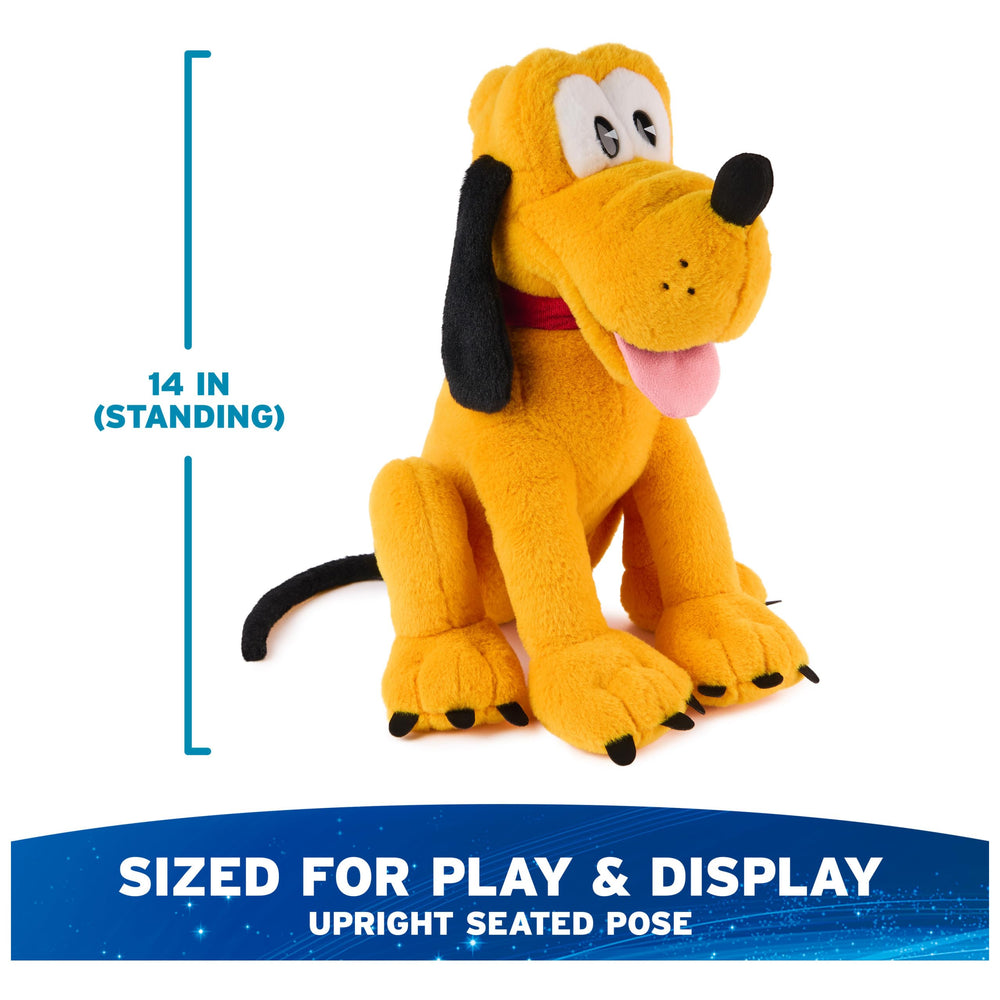 Pluto embroidered whiskers add lifelike charm during pretend adventures.