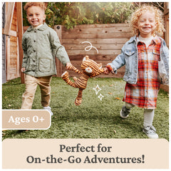 GUND Effe orange-and-black stripes evoke classic tiger charm for imaginative play.