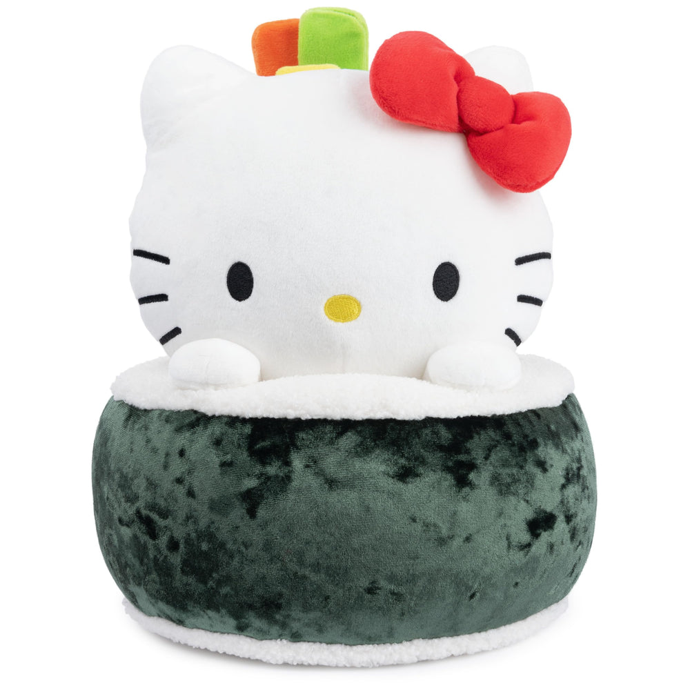 GUND Hello Kitty Sushi plush shows veggie-sticks detail behind the head.